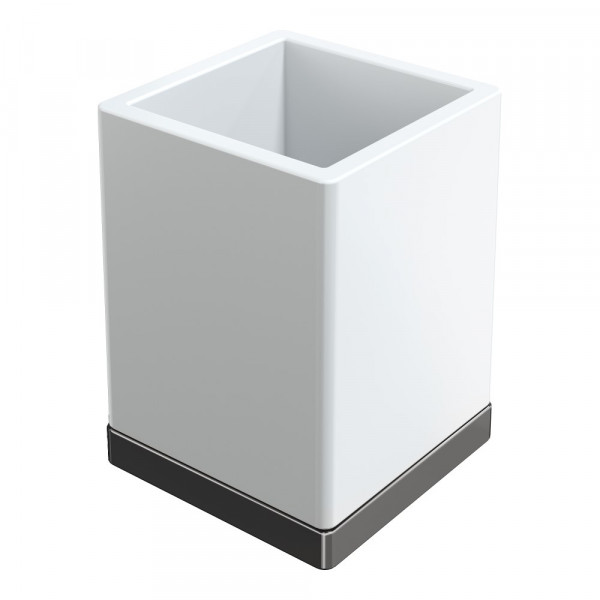 Стакан настольный Boheme Qubic Shine Gun Metal 10961-SGM графит глянец