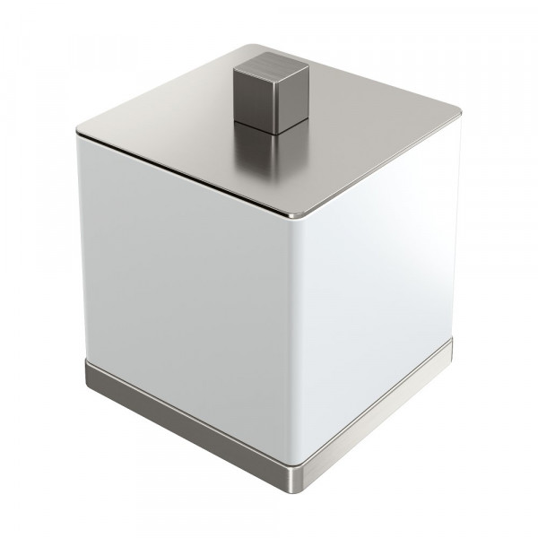 Стакан для ватных дисков Boheme Qubic Nickel Brush 10964-NB никель