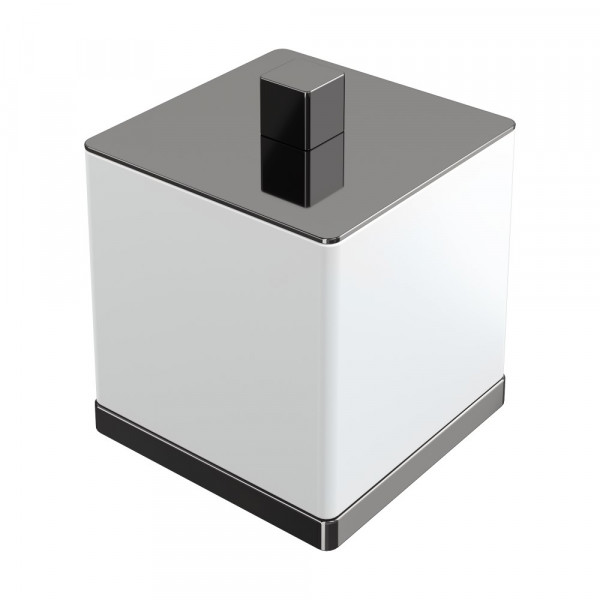 Стакан для ватных дисков Boheme Qubic Shine Gun Metal 10964-SGM графит глянец