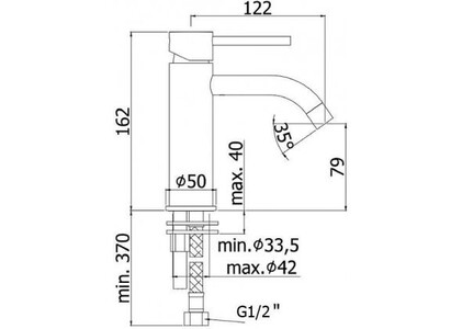 Смеситель для раковины Paffoni Light LIG071NO черный