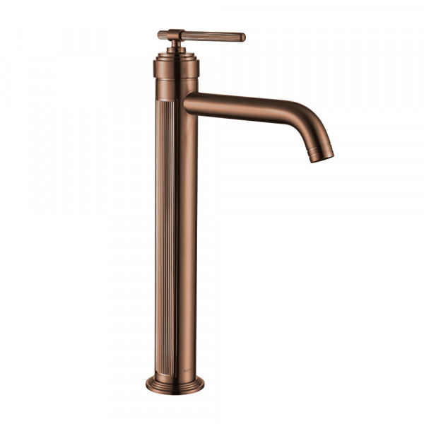 Смеситель для умывальника высокий ETERNA BRUSHED BRONZE 172-BRB брашированная бронза