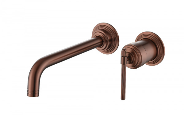 Смеситель для умывальника из стены ETERNA COPPER BRUSHED 175-CB брашированная медь
