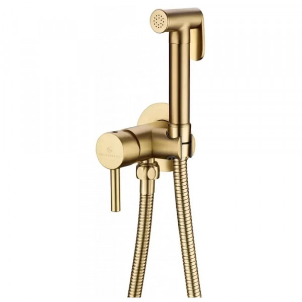 Гигиенический душ со смесителем встраиваемый Grocenberg GB001MG матовое золото