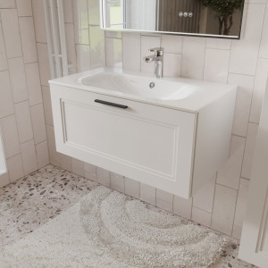 Тумба с раковиной подвесная 80см Terminus Classik CLA10801900301O белый