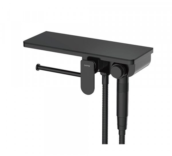 Смеситель с гигиеническим душем Gappo G7295-16 Черный матовый