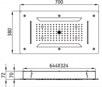 Верхний многофункциональный душ RGW SP-71 21140271-01
