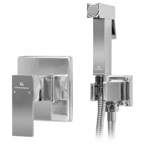 Гигиенический душ со смесителем встраиваемый Grocenberg GB1001CR хром