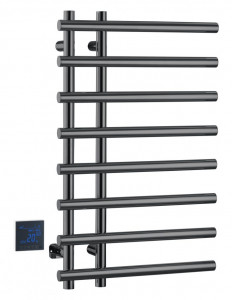 Полотенцесушитель электрический Boheme круглый сухой SHINE GUN METAL 500x118x800 мм (722-SGM)