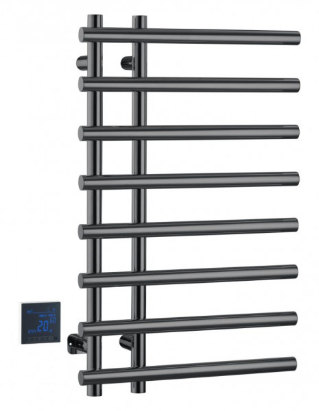Полотенцесушитель электрический Boheme круглый сухой SHINE GUN METAL 500x118x800 мм (722-SGM)
