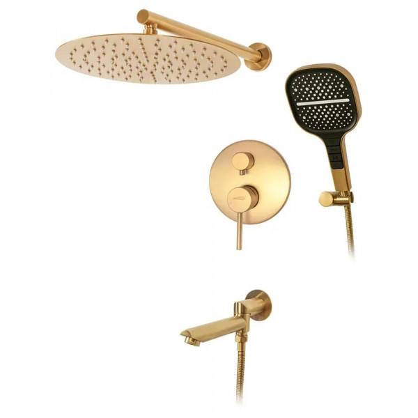 Душевая система встраиваемая Hansberge H6095MG матовое золото