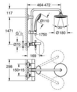 Душевая система Grohe Euphoria Cosmopolitan 180 (27475000)