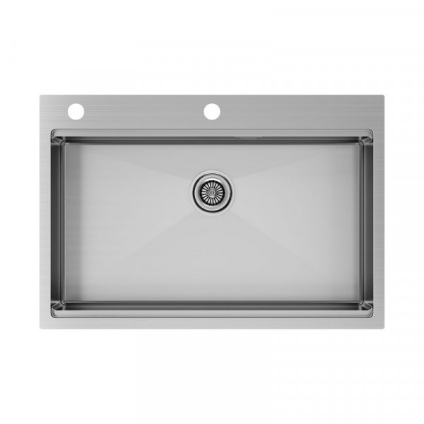 Кухонная мойка Paulmark KRONER-PRO 75 PM707551-BS брашированная нержавеющая сталь 75х51 см