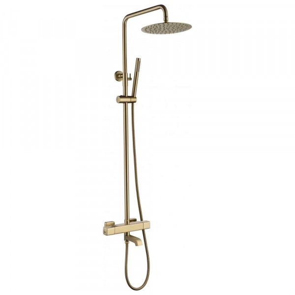 Душевая система с термостатом Grocenberg GB7005MG Золото матовое