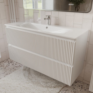 Тумба с раковиной подвесная 120см Terminus Sicilia SIC101202900301O белый