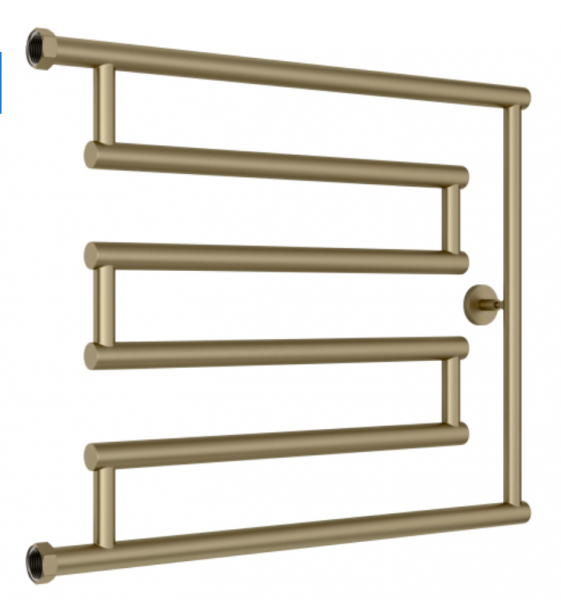 Водяной полотенцесушитель Сунержа High-Tech model "L+" 500х650 Золотой шелк (Матовое золото)