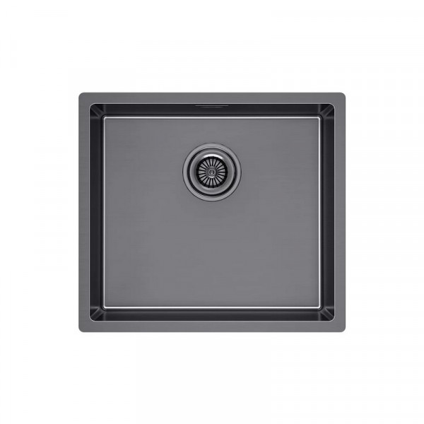 Кухонная мойка Paulmark LASSAN 49 UNI LA49-GM вороненая сталь 49х44см