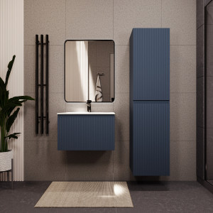 Тумба с раковиной подвесная 60см Terminus Vatikan VAT10602703101O серый шёлк