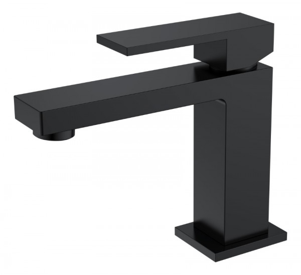 Cмеситель для умывальника Boheme Qubic Matt Black 471-B черный