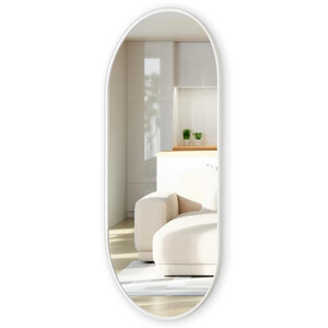 Зеркало настенное овальное в раме Emze Color Oval 45 х 90 см белое COLOR.45.90.BEL