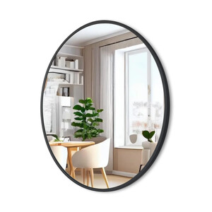 Зеркало настенное круглое в раме Emze Color Round 70 см черное COLOR.70.70.CHE