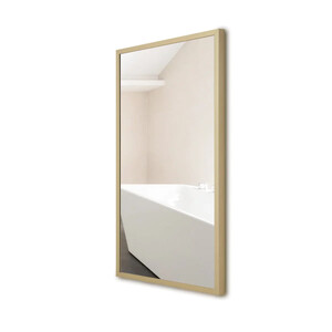 Зеркало в алюминиевой раме Emze Line 50x90 см Золото LINE.50.90.AUR