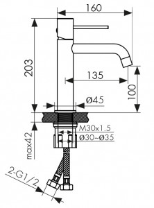 Смеситель для раковины KAISER Vita 43211-3