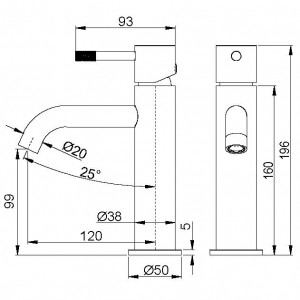 Смеситель для умывальника Boheme Uno Matt White 461-MW