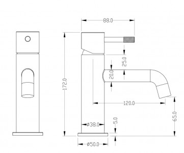 Смеситель для умывальника Boheme Uno Black 461-B