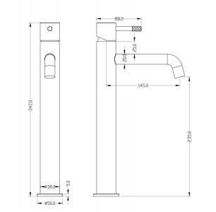 Смеситель для умывальника высокий Boheme Uno Matt White 462-MW