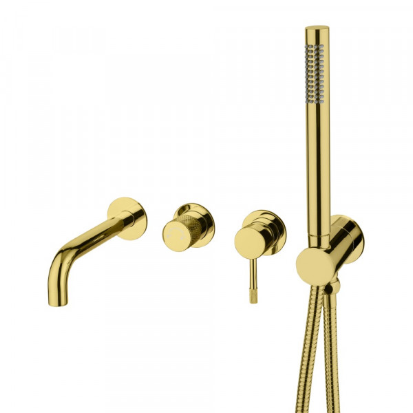 Смеситель для ванны скрытого монтажа Boheme Uno Gold 464-3-G