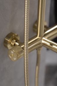 Стойка для душа со смесителем Boheme Uno Matt Gold 468-MG