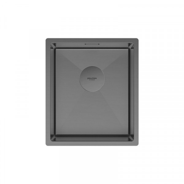Кухонная мойка Paulmark NEXT 38 UNI PM213844-GM вороненая сталь 38х44 см