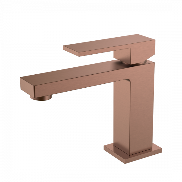 Cмеситель для умывальника Boheme Qubic Brushed Bronze 471-BRB брашированная бронза