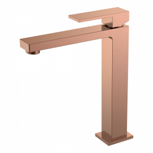 Смеситель для умывальника высокий Boheme Qubic Copper Brushed 472-CB брашированная медь