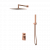 Смеситель встроенный для душа Boheme Qubic Copper Brushed 474-3-CB брашированная медь