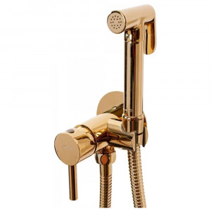 Гигиенический душ со смесителем встраиваемый Hansberge H3099GO золото
