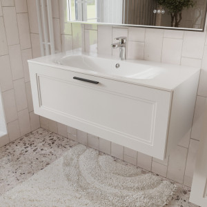 Тумба с раковиной подвесная 100см Terminus Classik CLA101001900301O белый