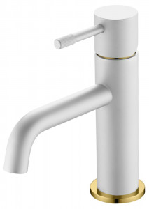 Смеситель для умывальника Boheme Uno White Gold 461-WG