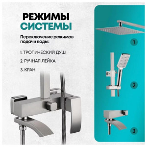 Душевая система Grocenberg GB7007-1NK Сатин