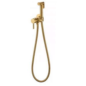 Гигиенический душ со смесителем встраиваемый Grocenberg GB001GL брашированное золото
