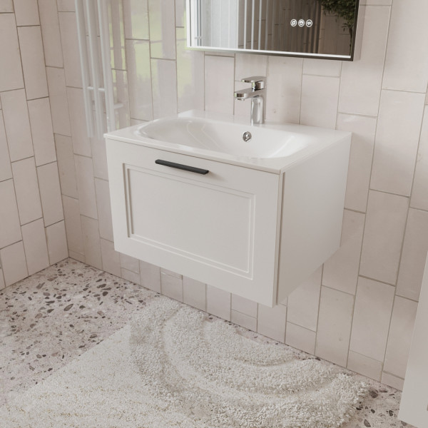 Тумба с раковиной подвесная 60см Terminus Classik CLA10601900301O белый