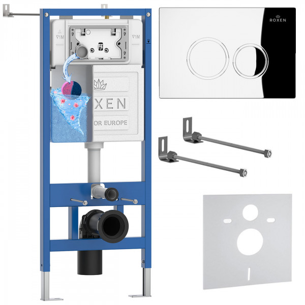 Комплект инсталляции 4 в1 Roxen StounFix Dual Fresh 812643 с аромадозатором