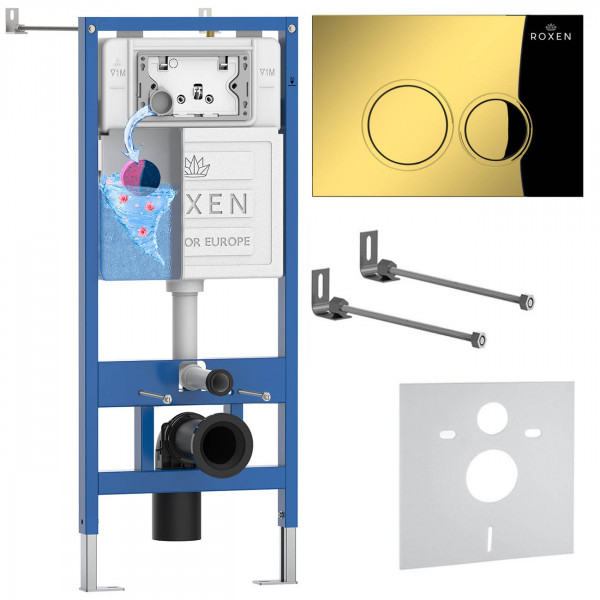 Комплект инсталляции 4 в 1 Roxen StounFix Slim 968001 с аромадозатором