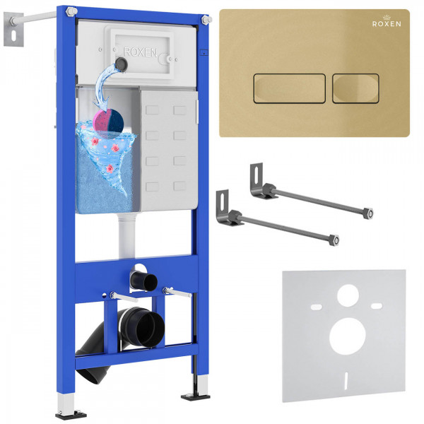 Комплект инсталляции 4 в 1 Roxen StounFix Dual Fresh 968047 с аромадозатором