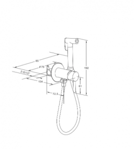 Смеситель встраиваемый Roxen Santi 50094000-BN с гигиеническим душем брашированный никель