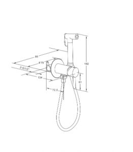 Смеситель встраиваемый Roxen Santi 50094000-B с гигиеническим душем черный