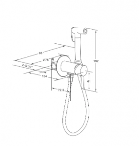 Смеситель встраиваемый Roxen Santi 50094000-CH с гигиеническим душем хром