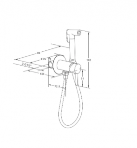 Смеситель встраиваемый Roxen Santi 50094000-GB с гигиеническим душем брашированное золото