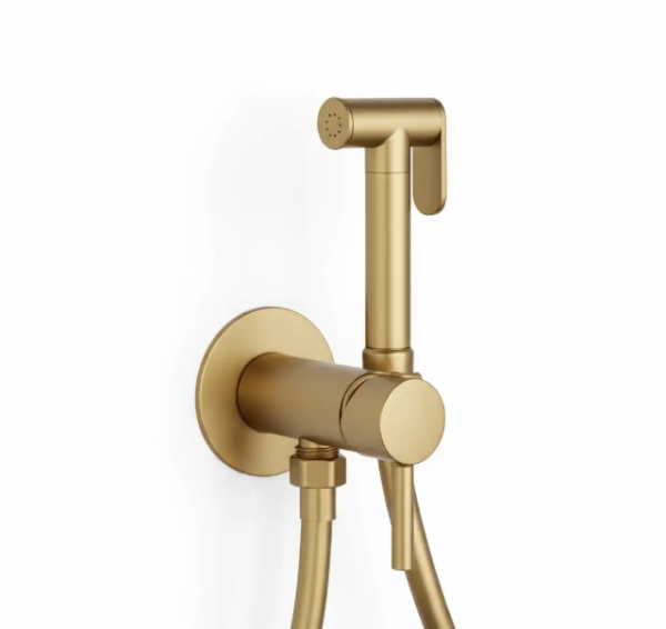 Смеситель встраиваемый Roxen Santi 50094000-GB с гигиеническим душем брашированное золото