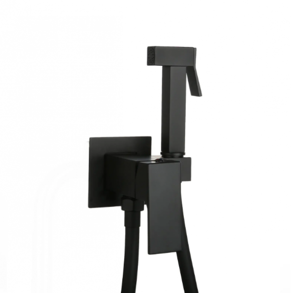 Смеситель встраиваемый Roxen Caspia 50096000-B с гигиеническим душем черный